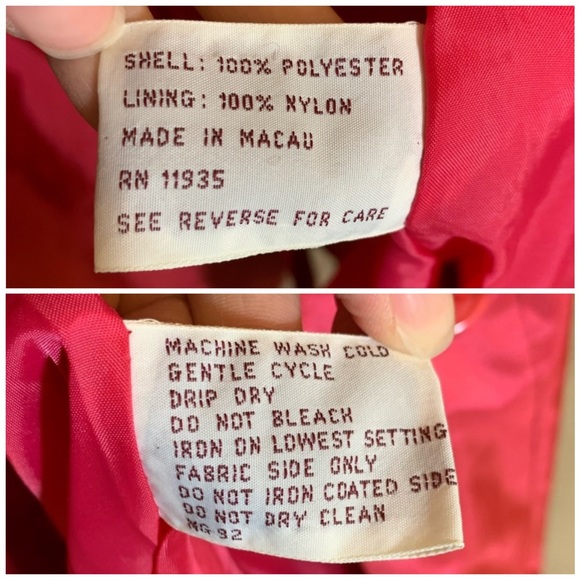 Vintage Worthington Essentials Petites Pink Trench Coat Size 8P - Picture 6 of 6